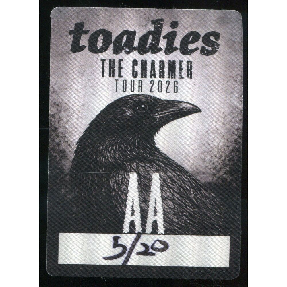 2026 Toadies Concert Backstage Pass The Charmer All Access Boston MA